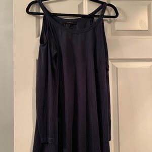 Dress navy suede like